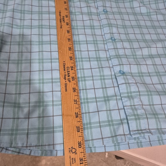 Under Armour Shirt Mens XL Blue Plaid Fishing Drift Tide Performance Button Up - Picture 8 of 9